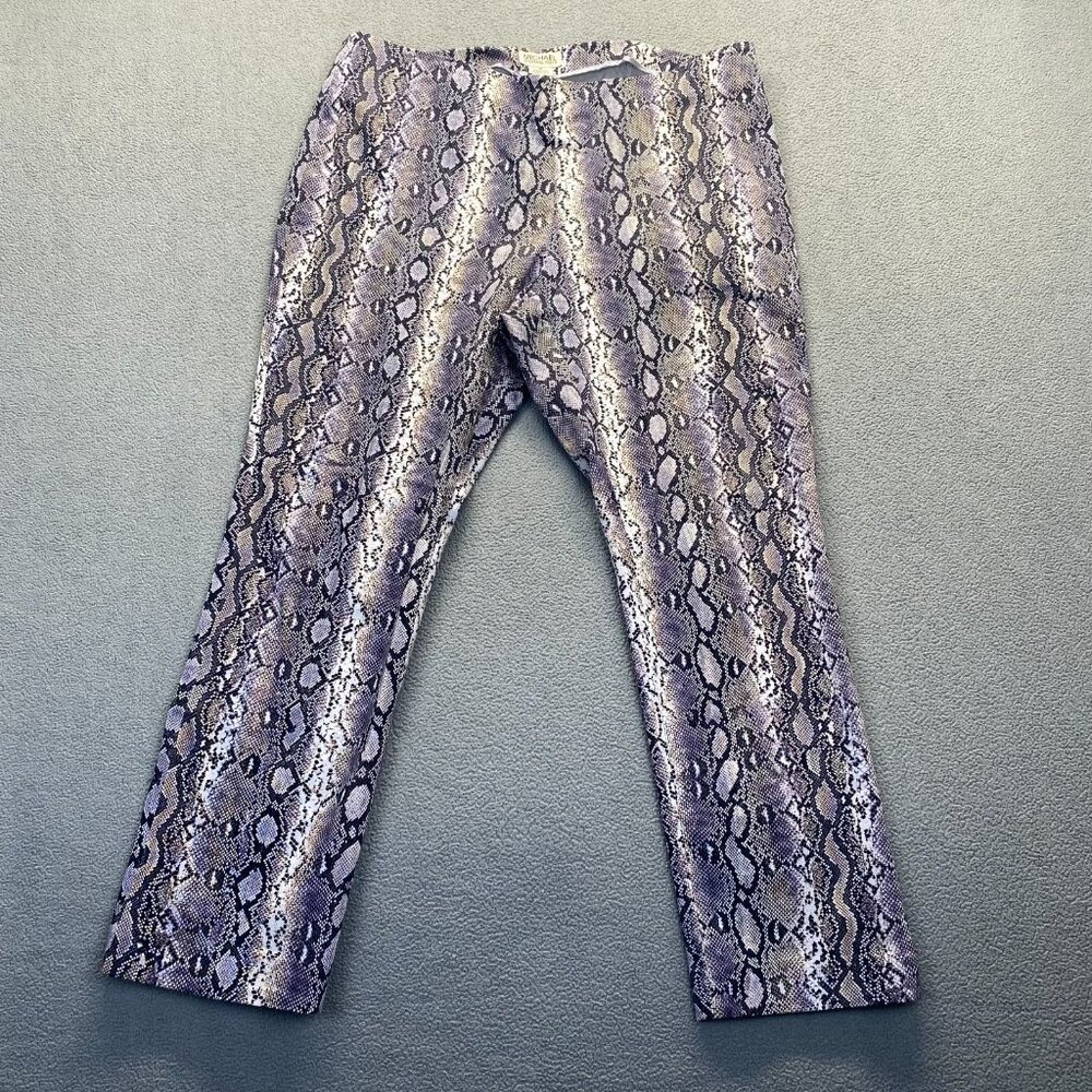 Michael Kors Women's snake animal print pants Size 16,Zipper,Stretch